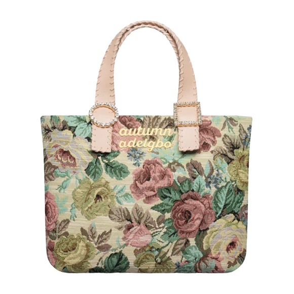 NWOT Autumn Adeigbo Floral Jacquard Handbag or Purse - Picture 2 of 7